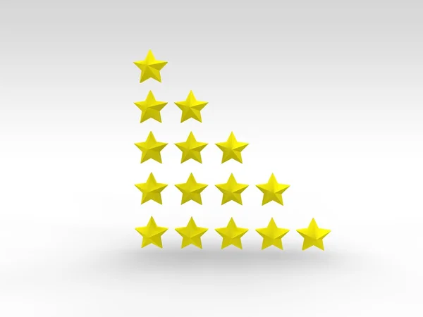 3D rating stars — Stock Photo, Image