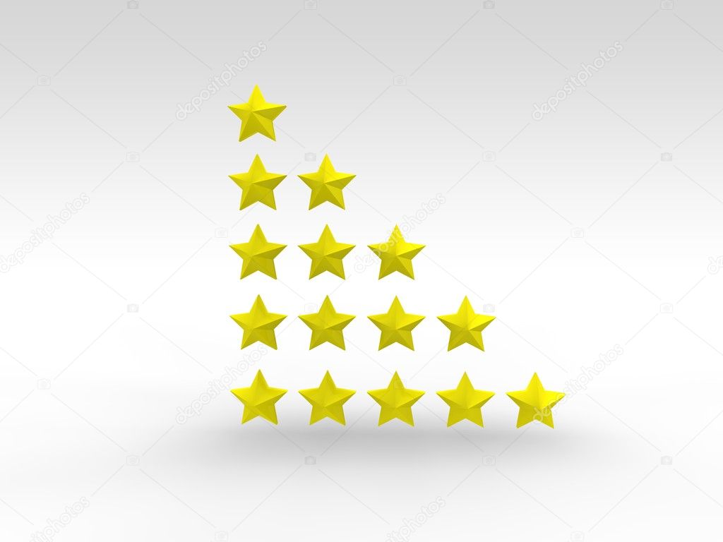 3D rating stars