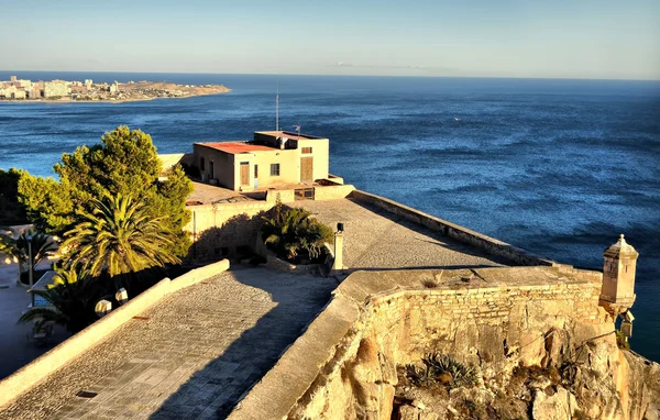 Utsikt från uteplats santa barbara-slottet i alicante, Spanien — Stockfoto