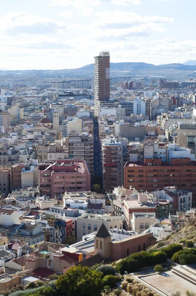 Alicante város hegyek panorámája — Stock Fotó