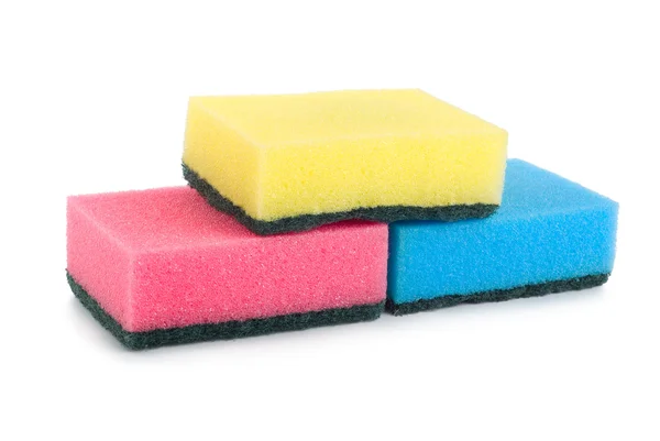 Tres esponjas de colores — Foto de Stock