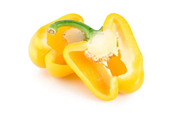 Dvě žluté papriky — Stock fotografie