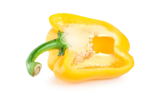 Skär den gul paprikan — Stockfoto
