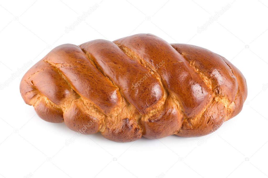 Sweet bread isolated on white
