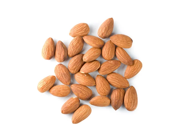 Handful almond isolated — Stock Photo, Image