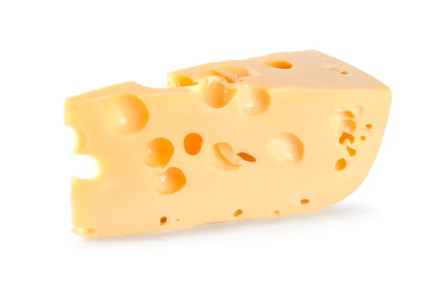 Taze Hollanda Peynir Beyaz Zemin Üzerine Izole — Stok fotoğraf