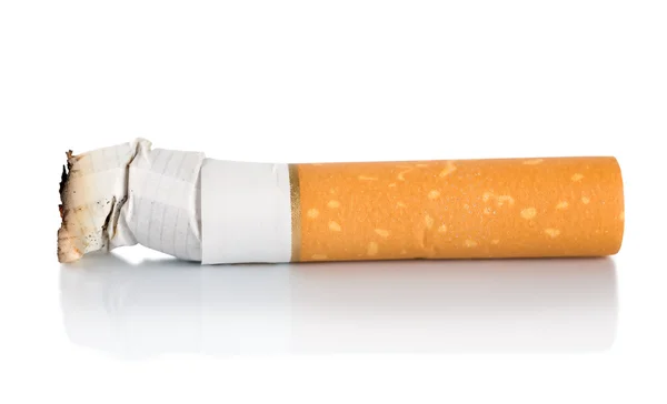 Окурок Сигарет Изолирован Белом Фоне — стоковое фото