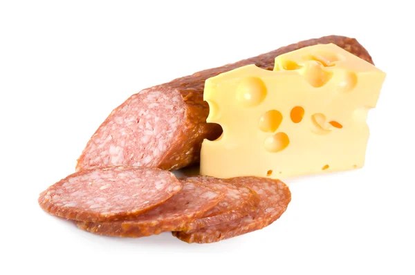 Salchichas y queso —  Fotos de Stock