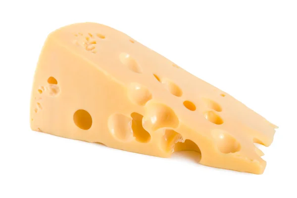 Taze Hollanda Peynir Beyaz Zemin Üzerine Izole — Stok fotoğraf