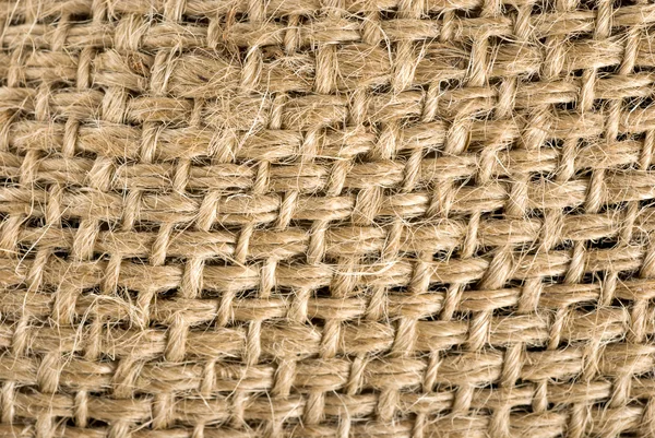 stock image Rough old brown burlap fabric close up