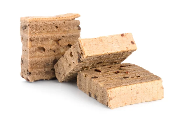 Tři Soubory Cookie Izolovaných Bílém Pozadí — Stock fotografie