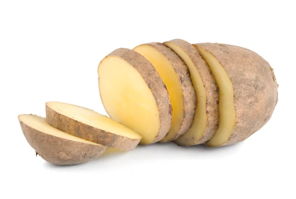 Cut raw potatoes isolated — Stock Photo, Image