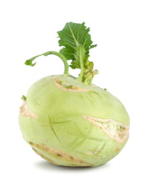 Cabbage kohlrab isolated on a white background clipart