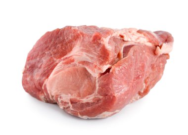 Raw pork isolated on a white background clipart