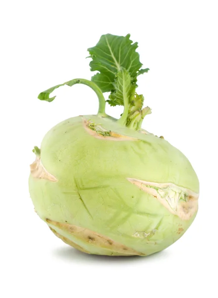 Cabbage Kohlrab Isolated White Background — Stock Photo, Image