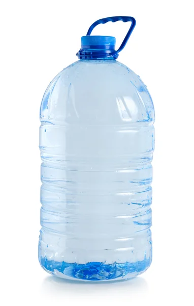 Велика Пляшка Води Ізольована Білому Тлі Шлях — стокове фото