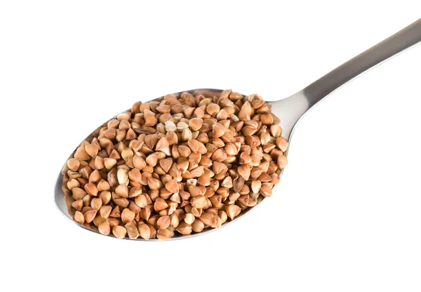 Buckwheat in a spoon — Stock Photo, Image