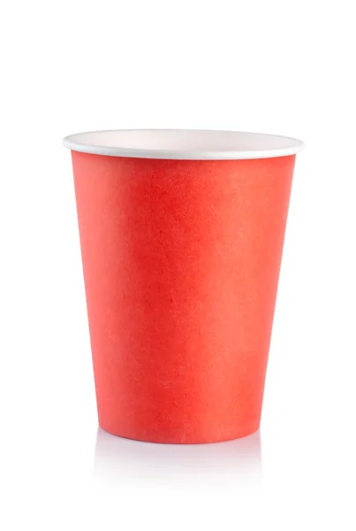 Red disposable cup — Stock Photo, Image