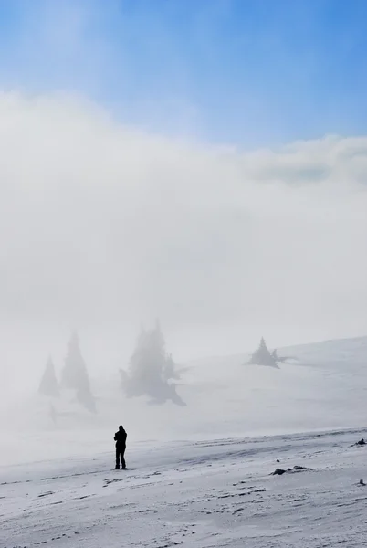 산에 있는 사람 — 스톡 사진