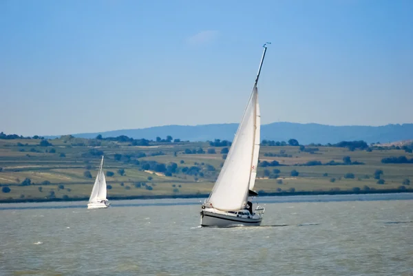 stock image Yachts on the lake