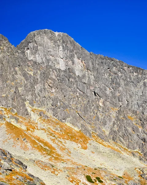 Les Pics Rocheux Colorés Tatra Pendant Belle Matinée Automne — Photo