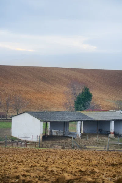 Сельскохозяйственный Ландшафт Полями Фермой — стоковое фото