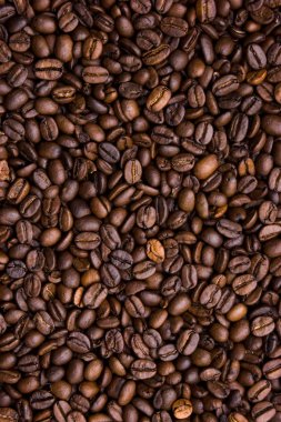 Background of black coffee beans