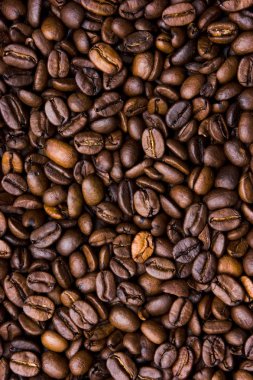 Background of black coffee beans