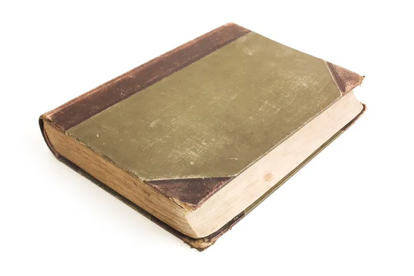 Un vecchio libro con un foglio spiegazzato — Foto Stock