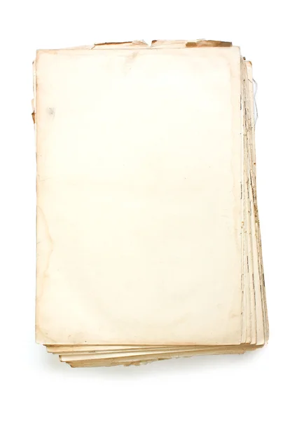 Um livro antigo com uma folha amassada — Fotografia de Stock