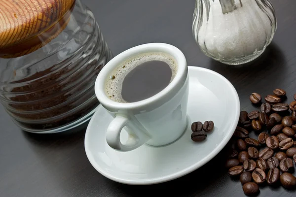 Šálek černé kávy — Stock fotografie