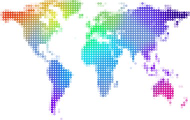 Dünya haritası illüstrasyonu