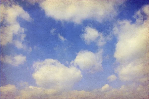 复古背景拼贴画 多云的天空 — 图库照片