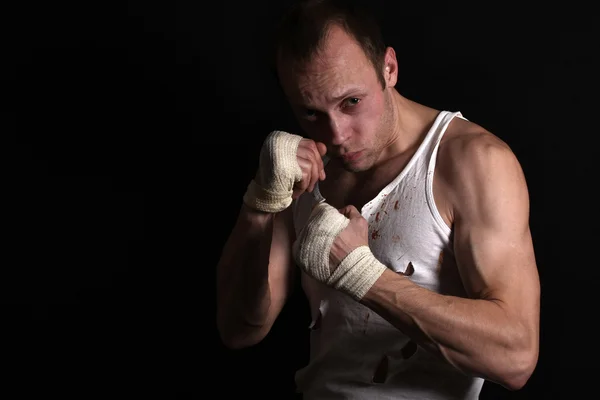Retrato de boxeador atraente — Fotografia de Stock