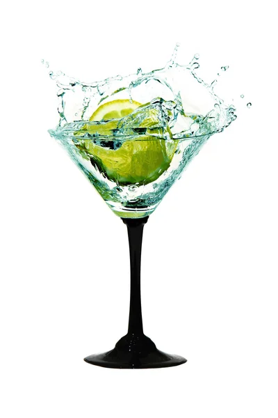 A koktél pohár víz korona — Stock Fotó
