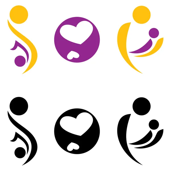 Simbolo gravidanza e maternità . — Vettoriale Stock