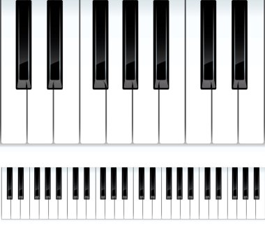 Piano keys. Seamless vector illustration. clipart