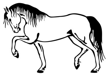 Horse vector sketch clipart