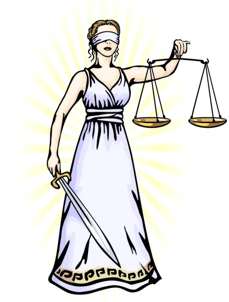 忒弥斯-正义的女神 — 图库矢量图片