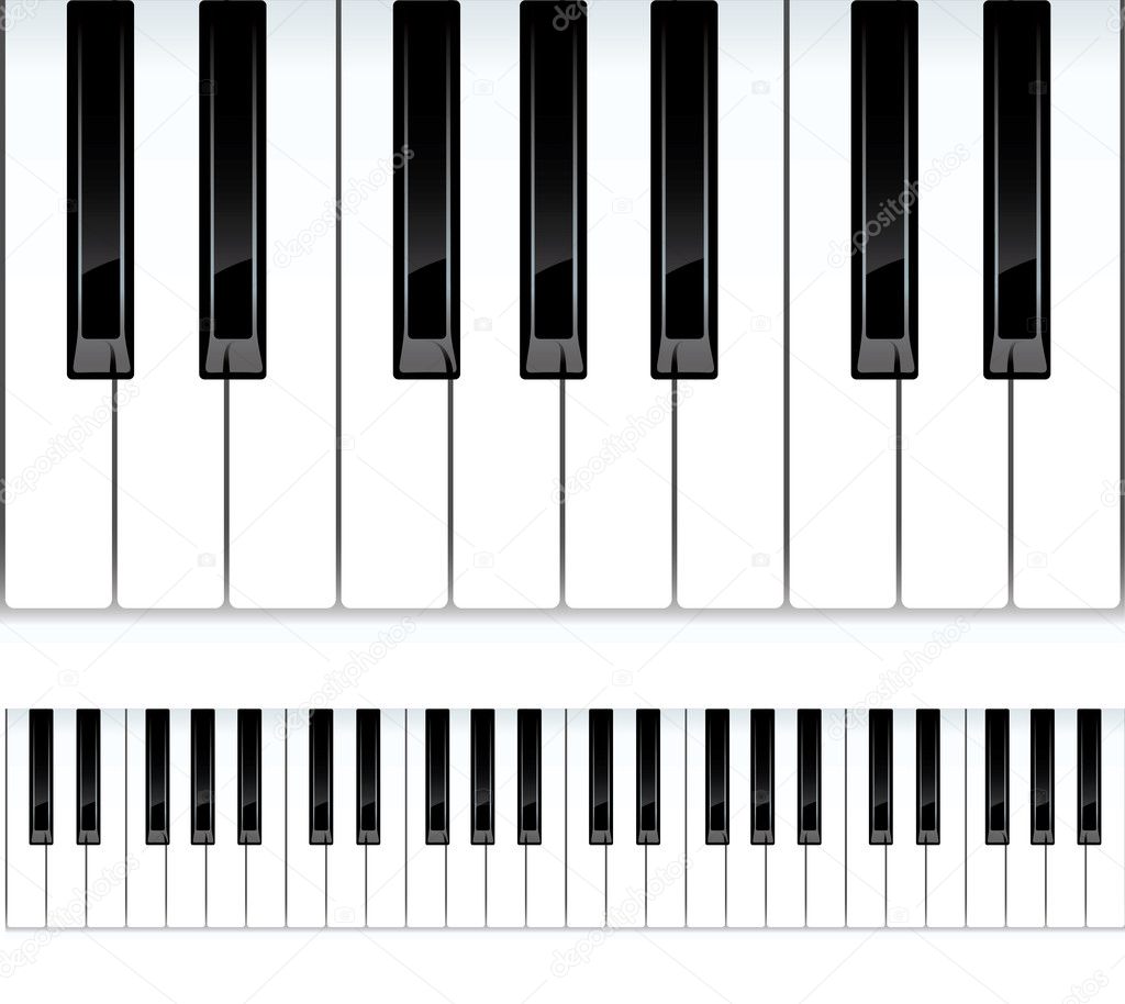 Piano keys. Seamless vector illustration.