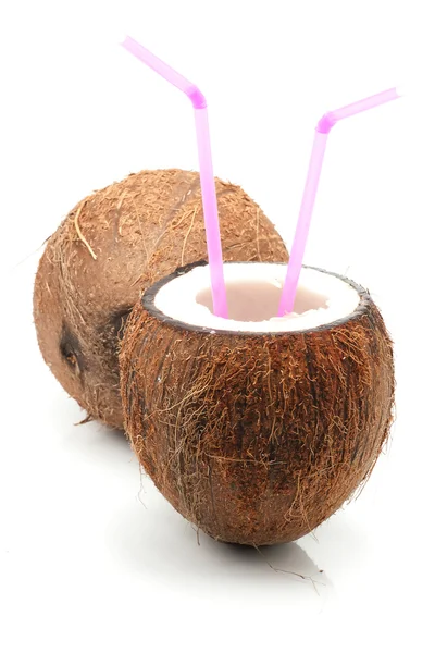 stock image two coconuts