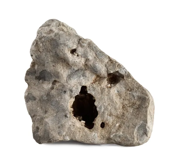 Big Rock Isolerad Vit Bakgrund — Stockfoto