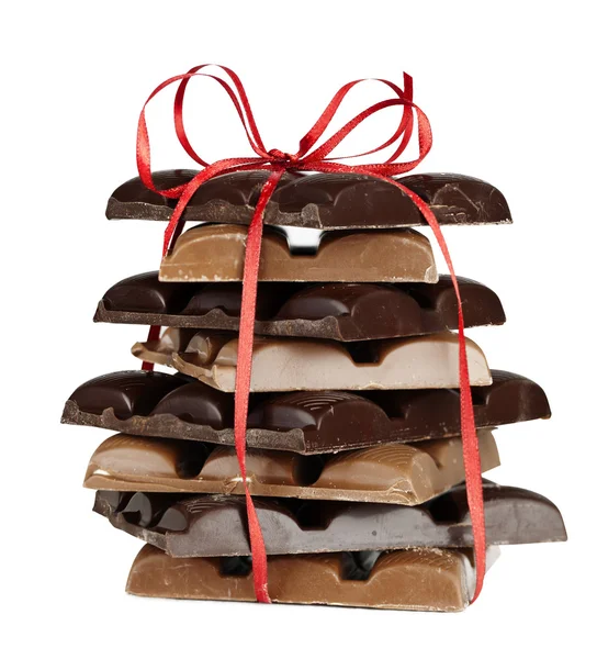 Chocolate blocks present — Stock Photo, Image
