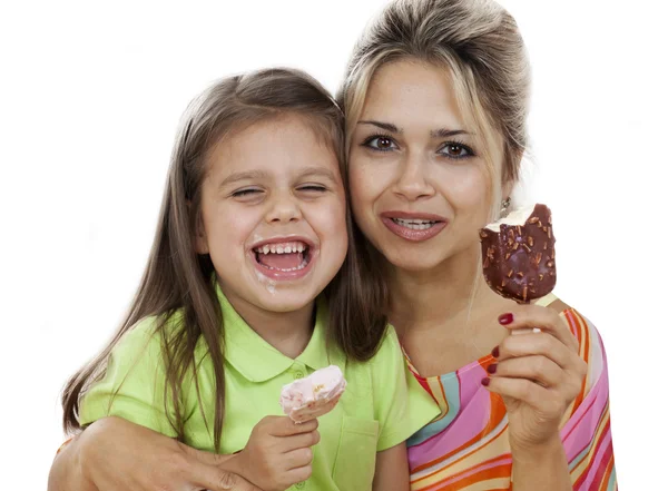 stock image Mother And Daughter eating Ice Cream