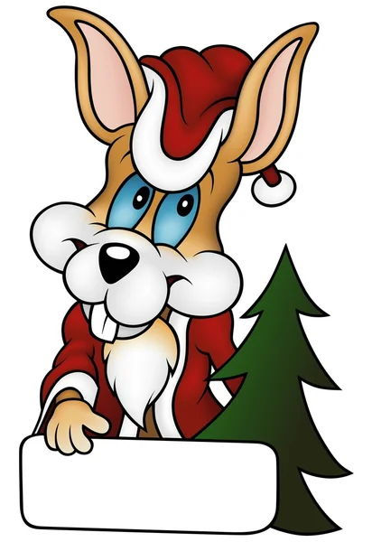 クリスマスのウサギ — ストックベクタ