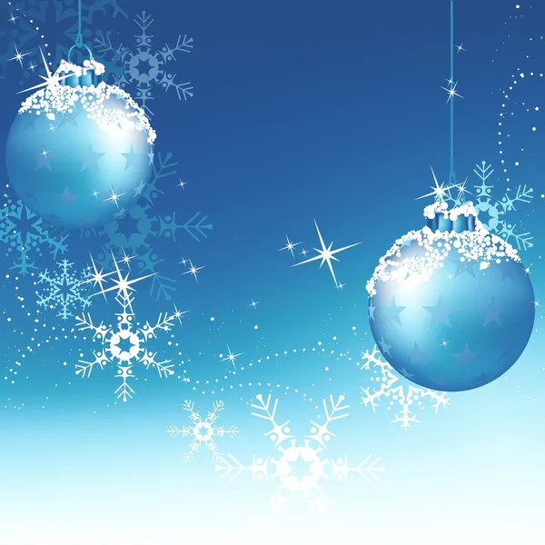 青いクリスマスの背景 — ストックベクタ