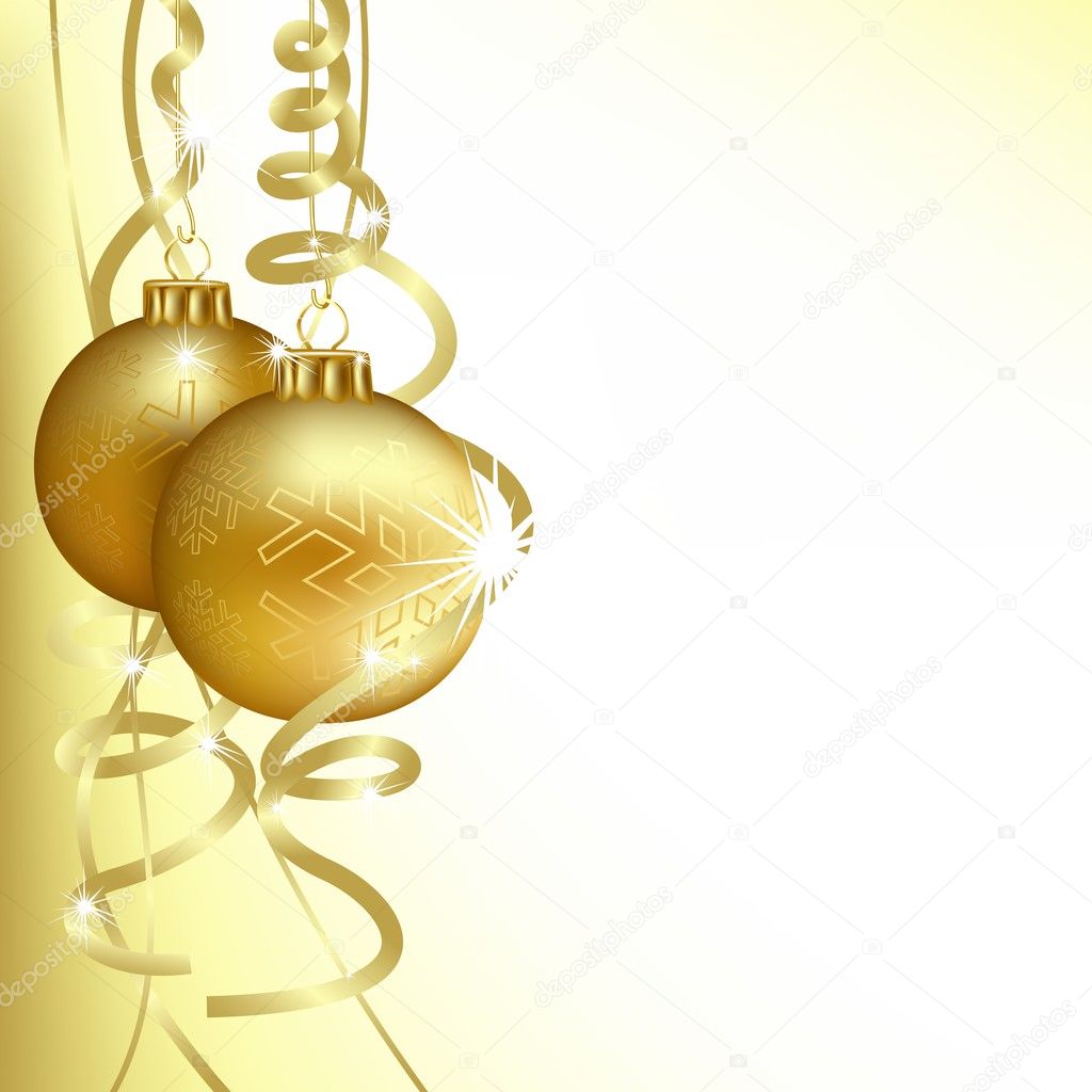 Golden Christmas Balls — Stock Vector © dero2010 #4203222