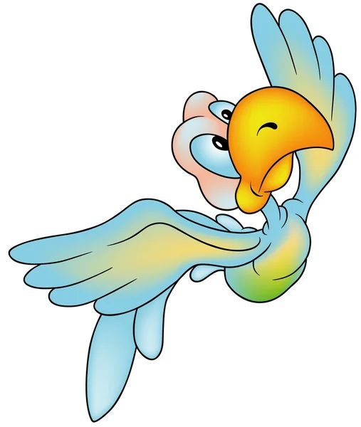 Papagaio Voador Ilustração Desenhos Animados Coloridos Vetor — Vetor de Stock