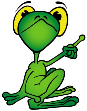 Frog Pointing clipart