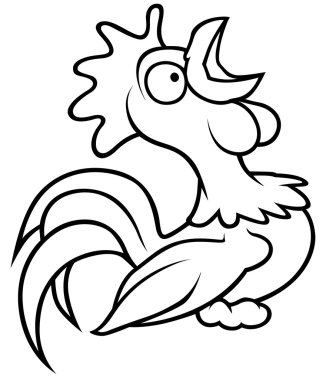 Crowing Rooster clipart